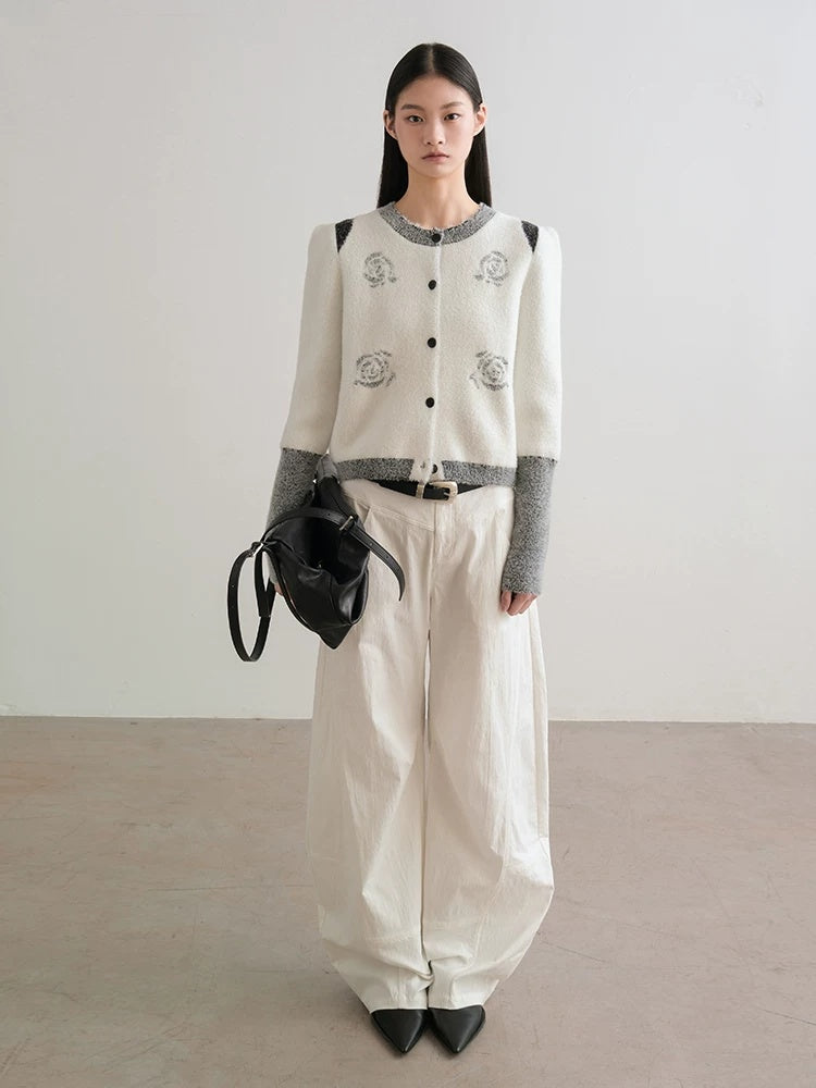 AnnoMundi Warm Wool Blend Minimal Open Front Regular Fit Womens Classic Cardigans