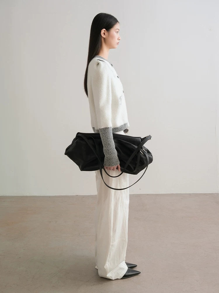 AnnoMundi Warm Wool Blend Minimal Open Front Regular Fit Womens Classic Cardigans