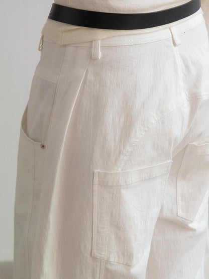 AnnoMundi White Deconstructed Split Panel Utility Curved Seam Women&