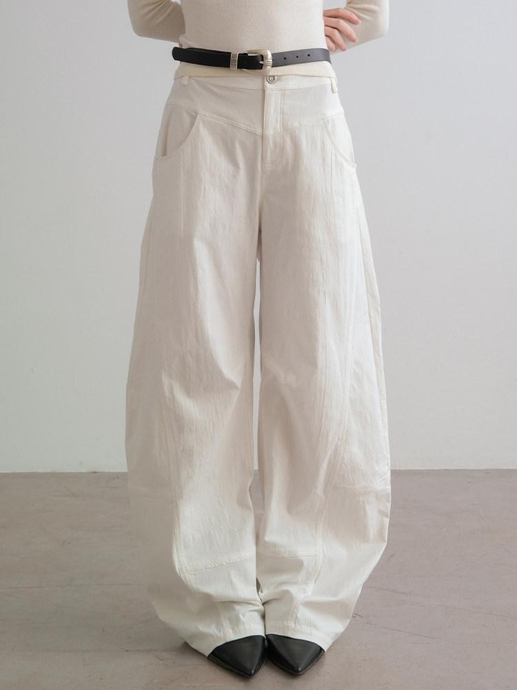 AnnoMundi White Deconstructed Split Panel Utility Curved Seam Women&