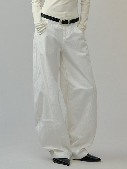 AnnoMundi White Deconstructed Split Panel Utility Curved Seam Women&