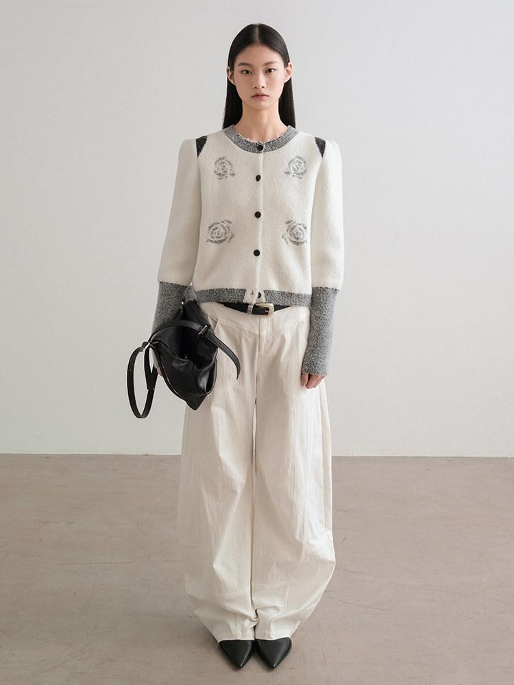AnnoMundi White Deconstructed Split Panel Utility Curved Seam Women&