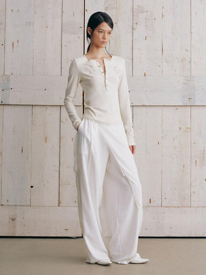 AnnoMundi White Irregular Lace Patchwork Women&