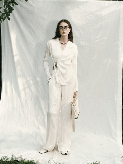 AnnoMundi Windwoven Willow V Neck Blouse
