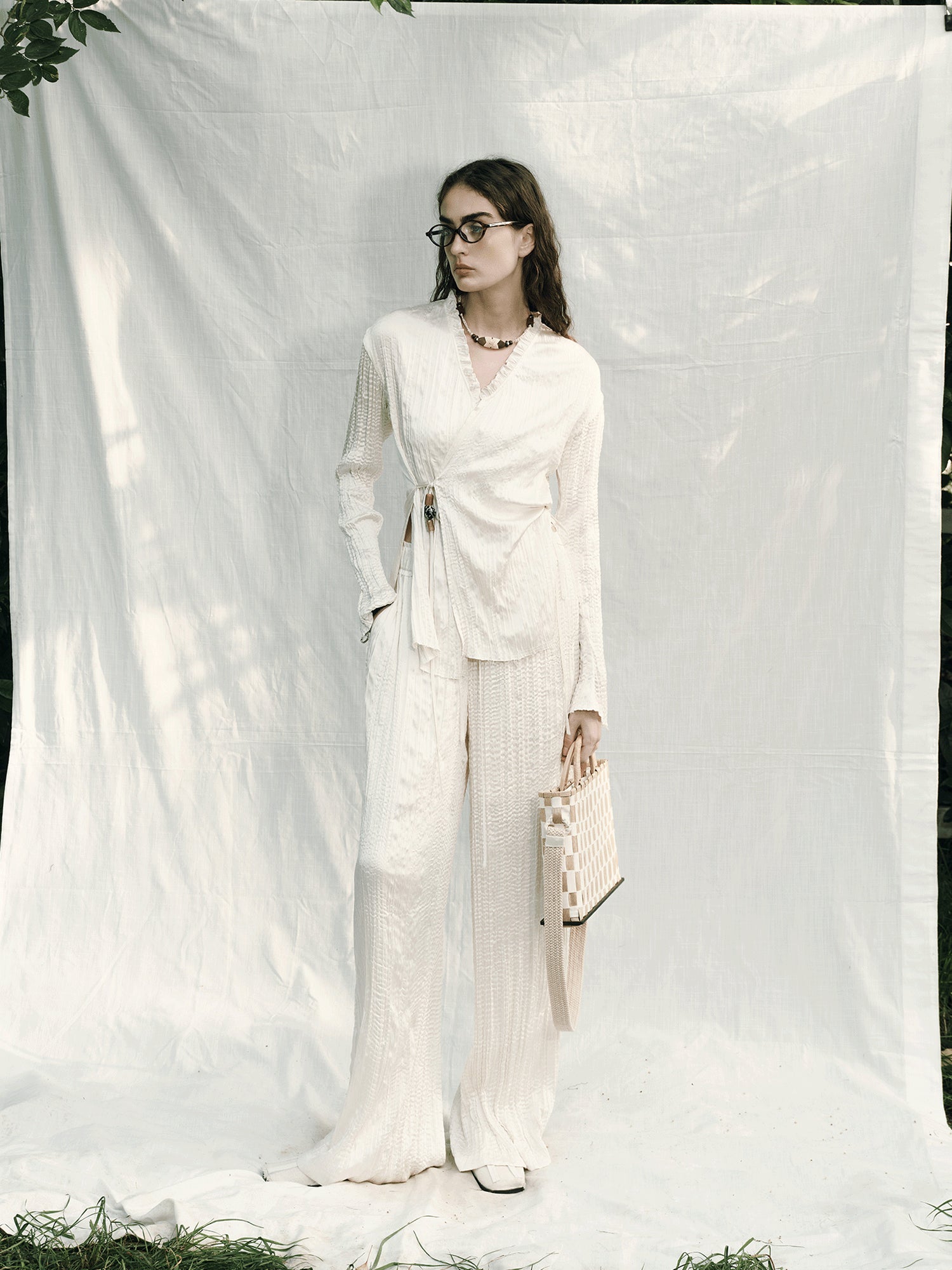 AnnoMundi Windwoven Willow V Neck Blouse