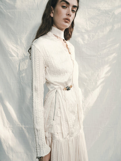 AnnoMundi Windwoven Willow V Neck Blouse