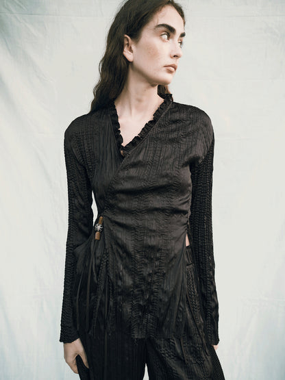 AnnoMundi Windwoven Willow V Neck Blouse