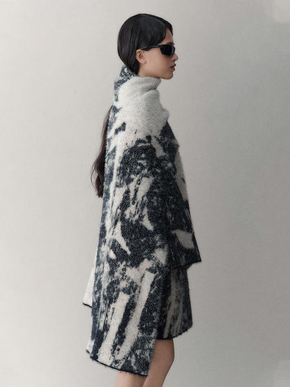 AnnoMundi Winter Retro Jacquard Shawl Floral Print Wrap Scarf