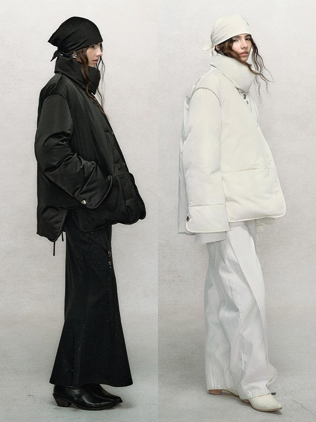 AnnoMundi Winter Short White Duck Down Puffer Jacket
