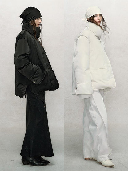 AnnoMundi Winter Short White Duck Down Puffer Jacket