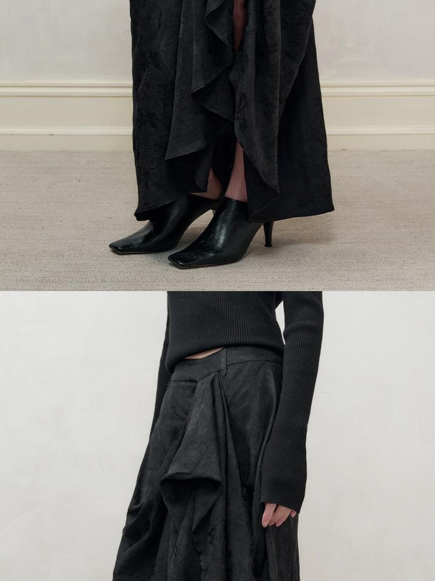 AnnoMundi Woven Dreams Textured Midi Skirt