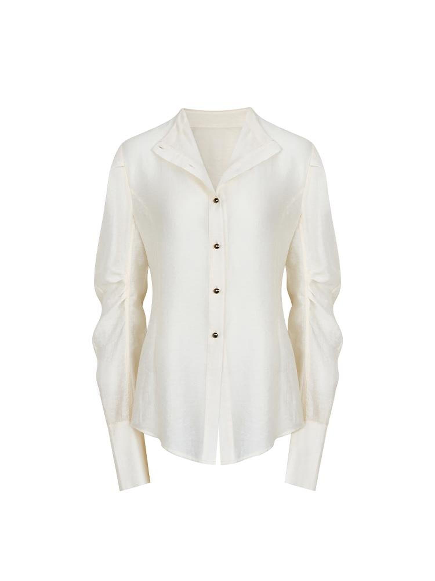 AnnoMundi Woven Glow Textured Linen Shirt