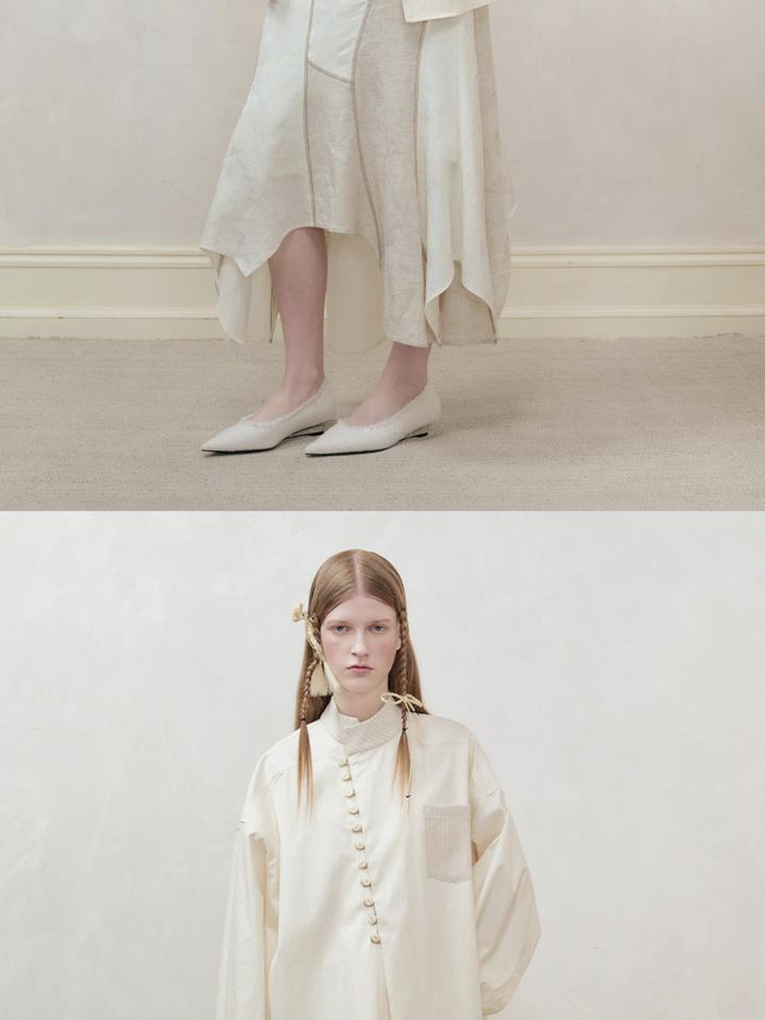 AnnoMundi Woven Texture Linen Blend Oversized Shirt