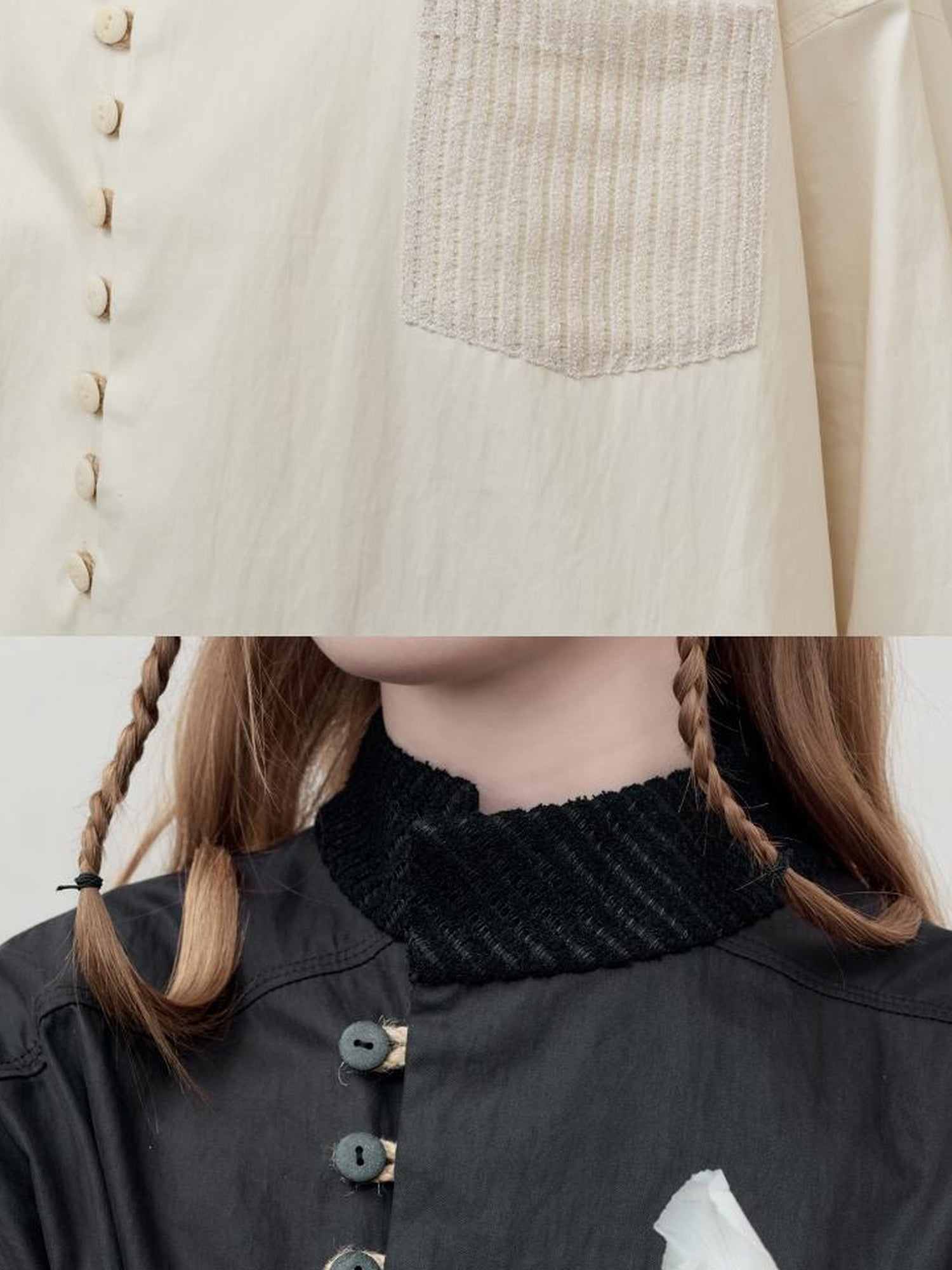AnnoMundi Woven Texture Linen Blend Oversized Shirt