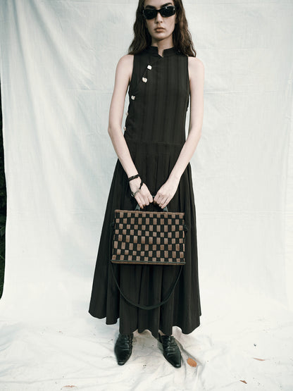 AnnoMundi Woven Wood Tote Timeless Waves