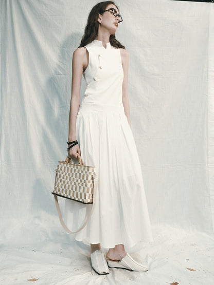 AnnoMundi Woven Wood Tote Timeless Waves