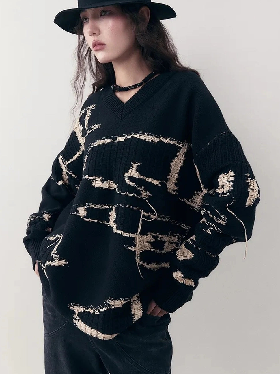 AnnoMundi Wrinkle Resistant Draped Hollow Out Drop Cut Top T-shirt