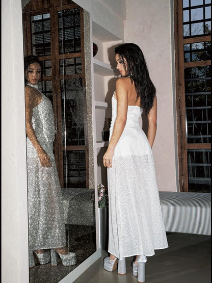 Update Anti Being General Asymmetric Cut Out Slit Maxi Dress