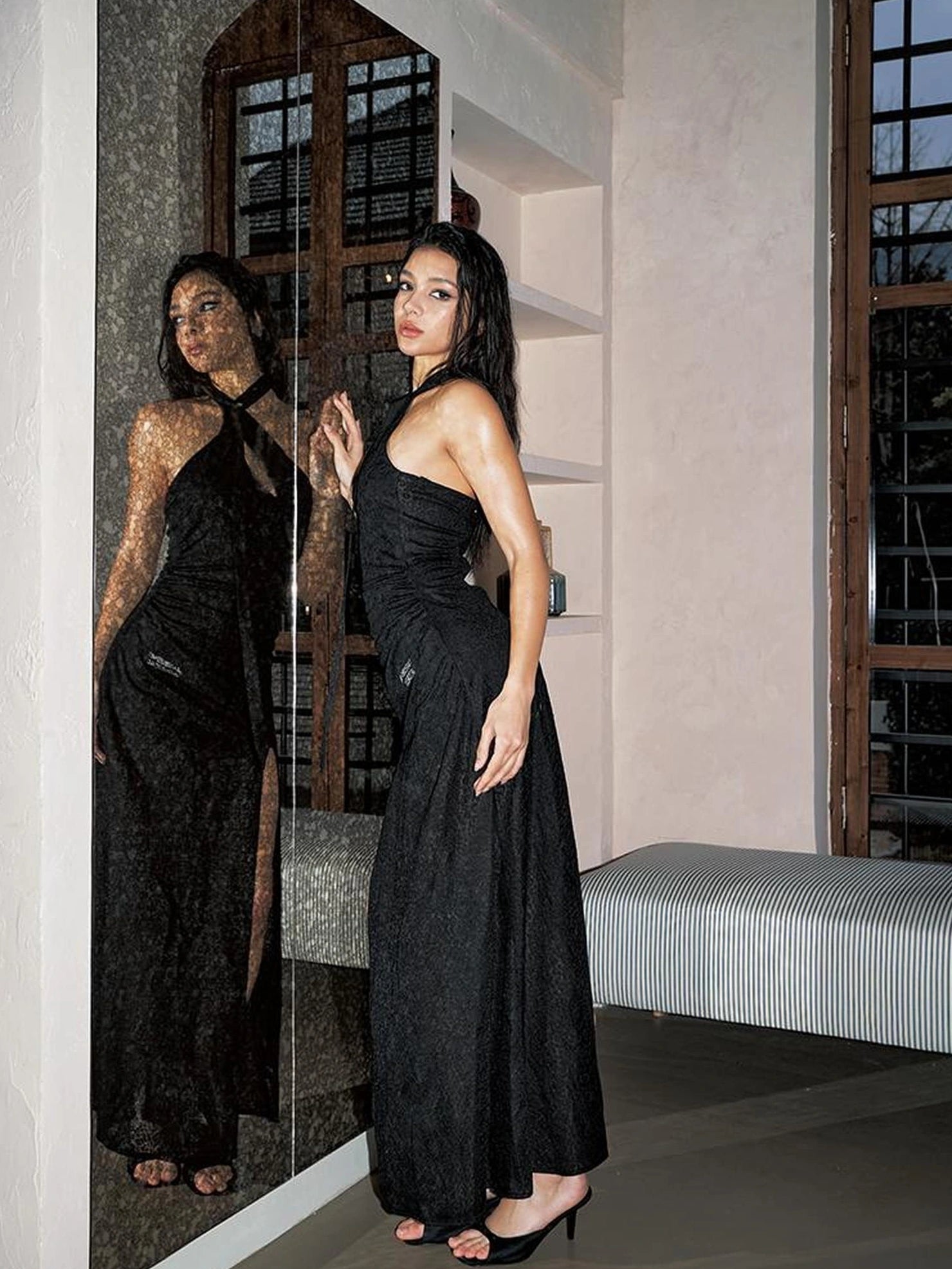 Anti Being General Asymmetric Slit Cut Out Mini Dress Dresses