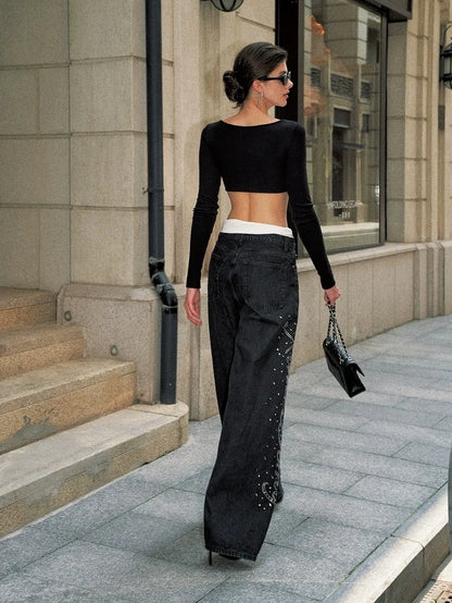 Anti Being General Black Ribbed Lace Up Cropped Cardigan Cardigan