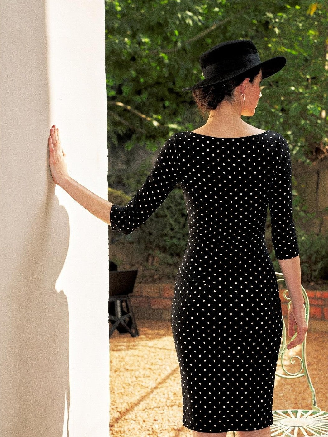 Anti Being General Black Small Polka Dot Retro Knitted Women&