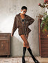 Update Anti Being General Drawstring Neckline Striped Oversized Shirt
