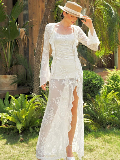 Anti Being General French Sheer Rose Strapless White Women&