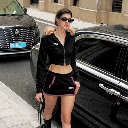 Anti_Being_General_Hooded_Plaid_Knit_Two_Way_Skirt_Set_MISSTT