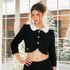 Anti_Being_General_Lace_Colorblock_Doll_Collar_Three_Quarter_Sleeve_High_Waist_Women&