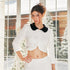 Anti_Being_General_Lace_Colorblock_Doll_Collar_Three_Quarter_Sleeve_High_Waist_Women&