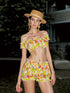 Update Anti Being General One Shoulder Print Shorts Set Vacation Wear