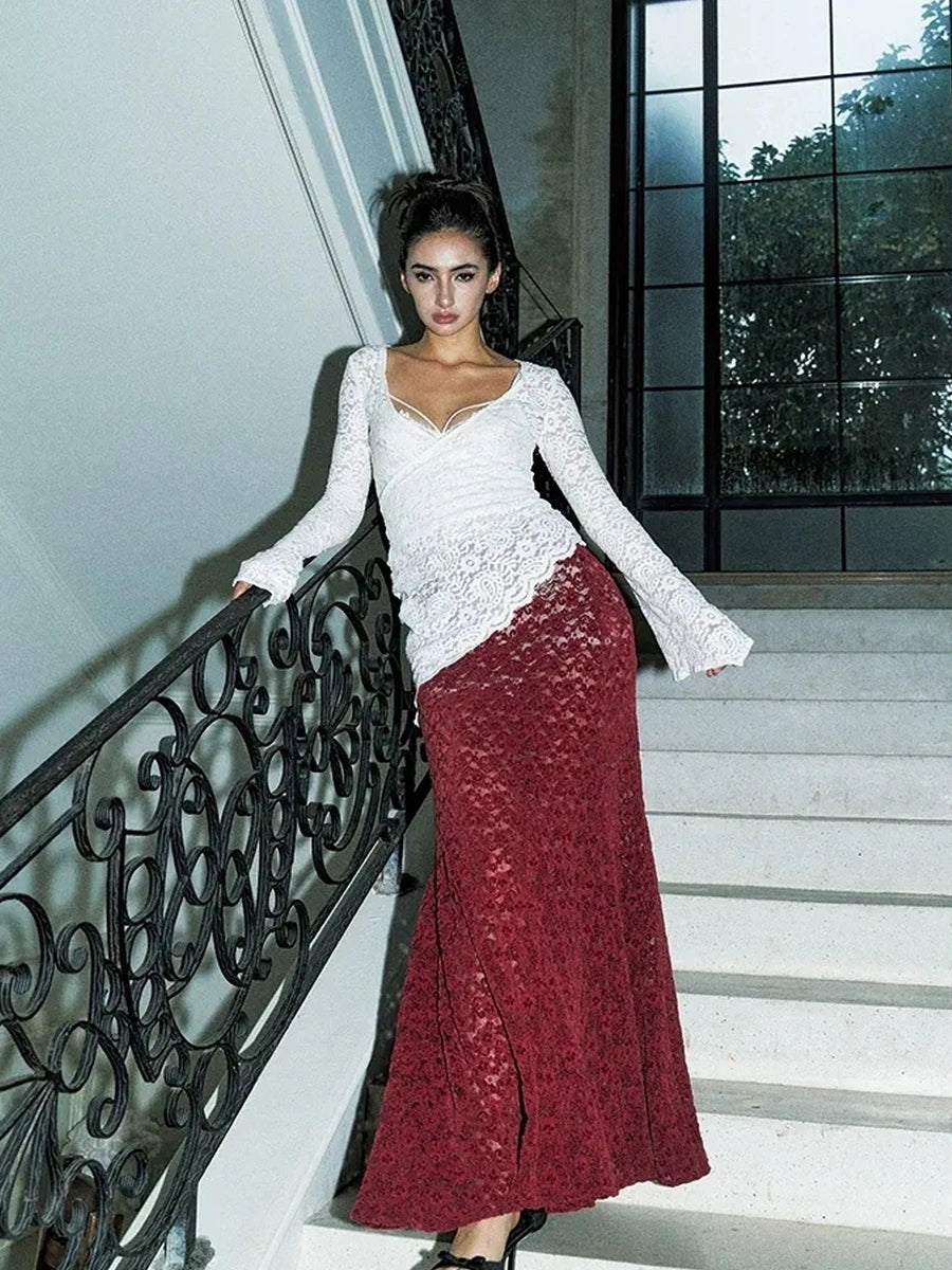 Anti Being General Rebel Lace Asymmetric Top 
V-neck 
Asymmetric Hem 
Lace Up Front 
Long Sleeve 
Cropped Length 
T-shirt Cardigan