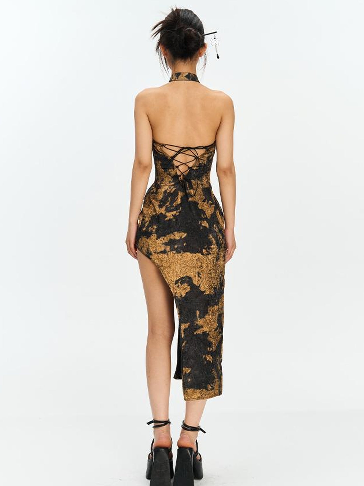 Update Anti Being General Retro Gold Trim Cheongsam