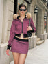 Anti Being General Reversible Plaid Hooded Fur Collar Zipper Jacket Women&