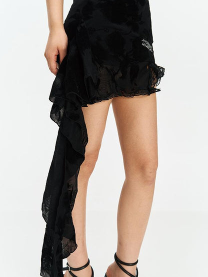 Update Anti Being General Slim Fit Lace Trim Sleeveless Mini Dress