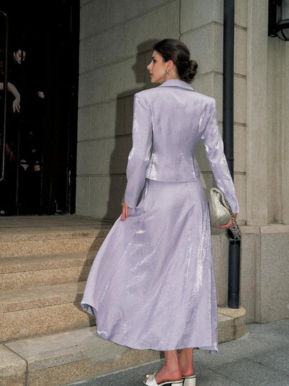 Anti Being General V-neck Waist Tailored Acetate Blazer Dress Set Suits