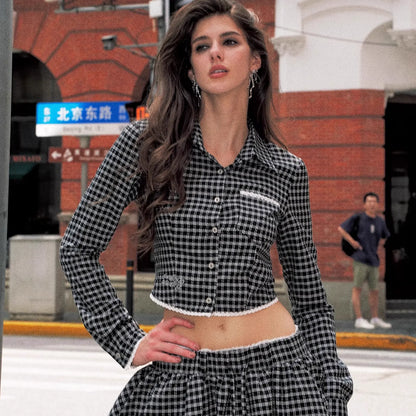 Anti_Being_General_Vintage_Lace_Trimmed_Checkered_Set_MISSTT