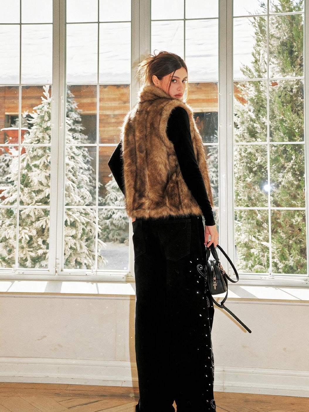 Anti Being General Vintage Reversible Faux Suede Fleece Women&
