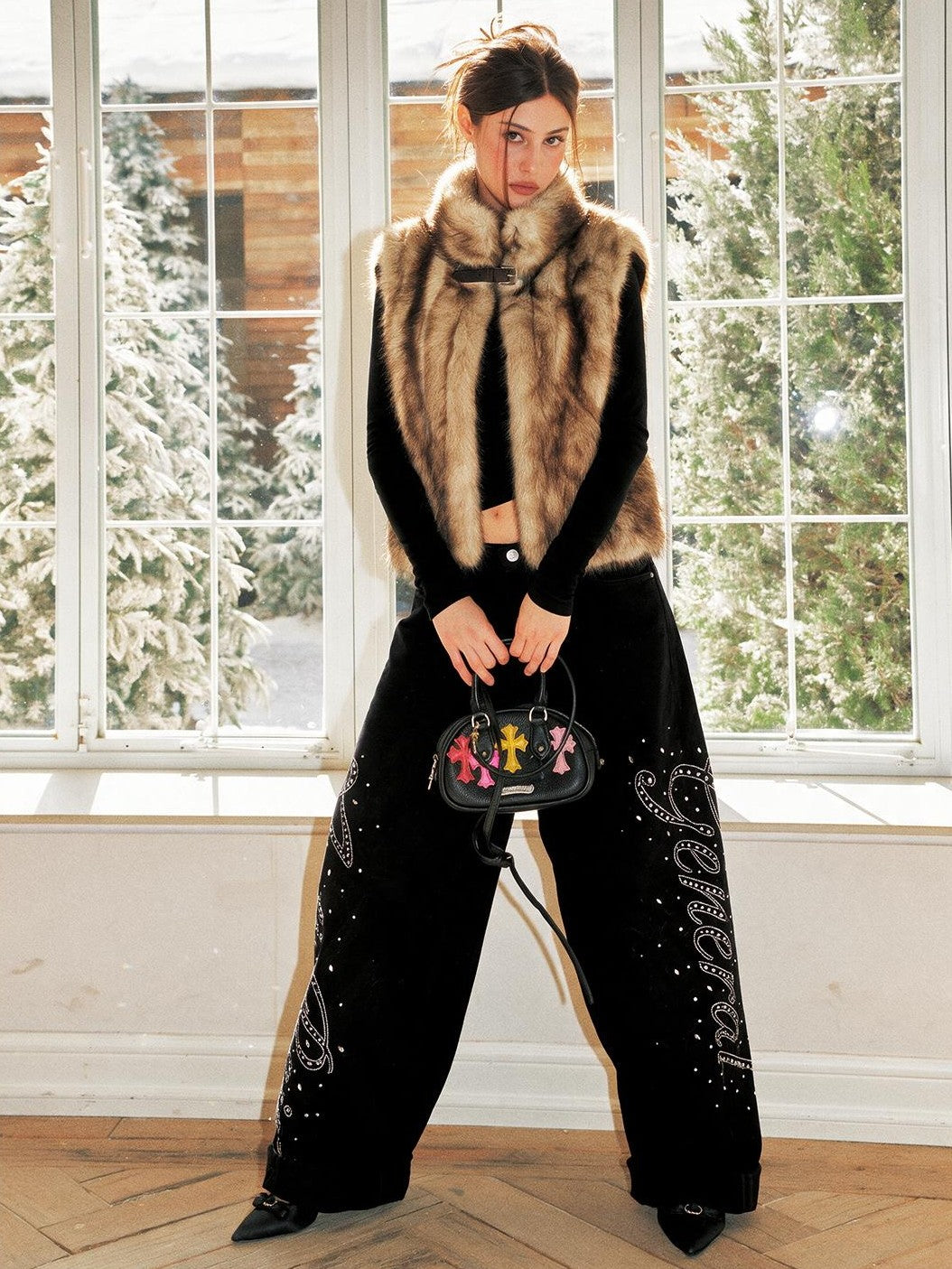 Anti Being General Vintage Reversible Faux Suede Fleece Women&
