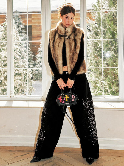 Anti Being General Vintage Reversible Faux Suede Fleece Women&