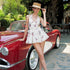 Anti_Being_General_White_Floral_Halter_V_Waist_Puff_Women&