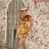 Anti_Being_General_Yellow_Sleeveless_Stand_Collar_Side_Slit_Slim_Velvet_Women&