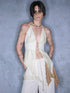 UpdateNN NORTH NODE Cotton Beaded Tassel Strap Backless Camisole