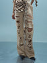 NN NORTH NODE Distressed Denim With Detachable Sheer Panel