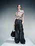 NN NORTH NODE Tattoo Pain Graphic Sheer Mesh Skin Top