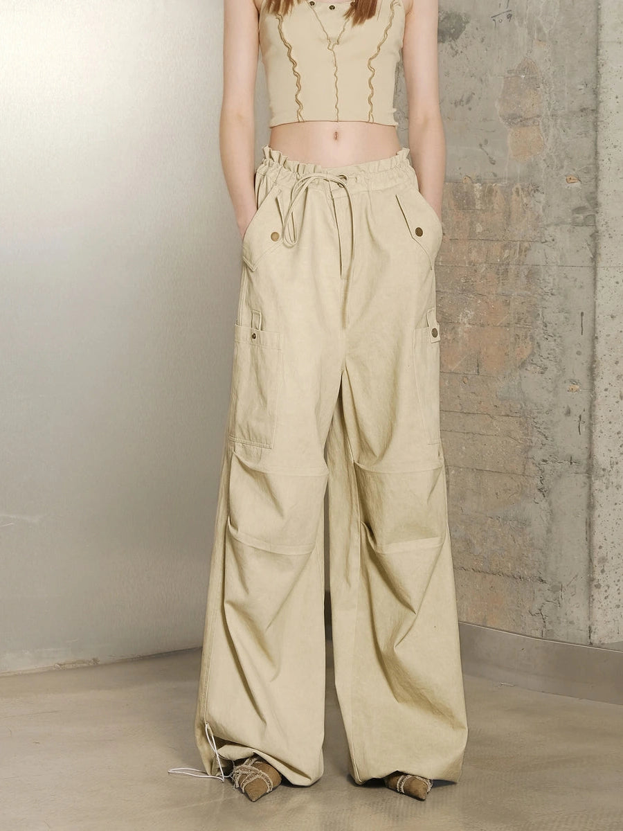 High Quality Drawstring Parachute Pants