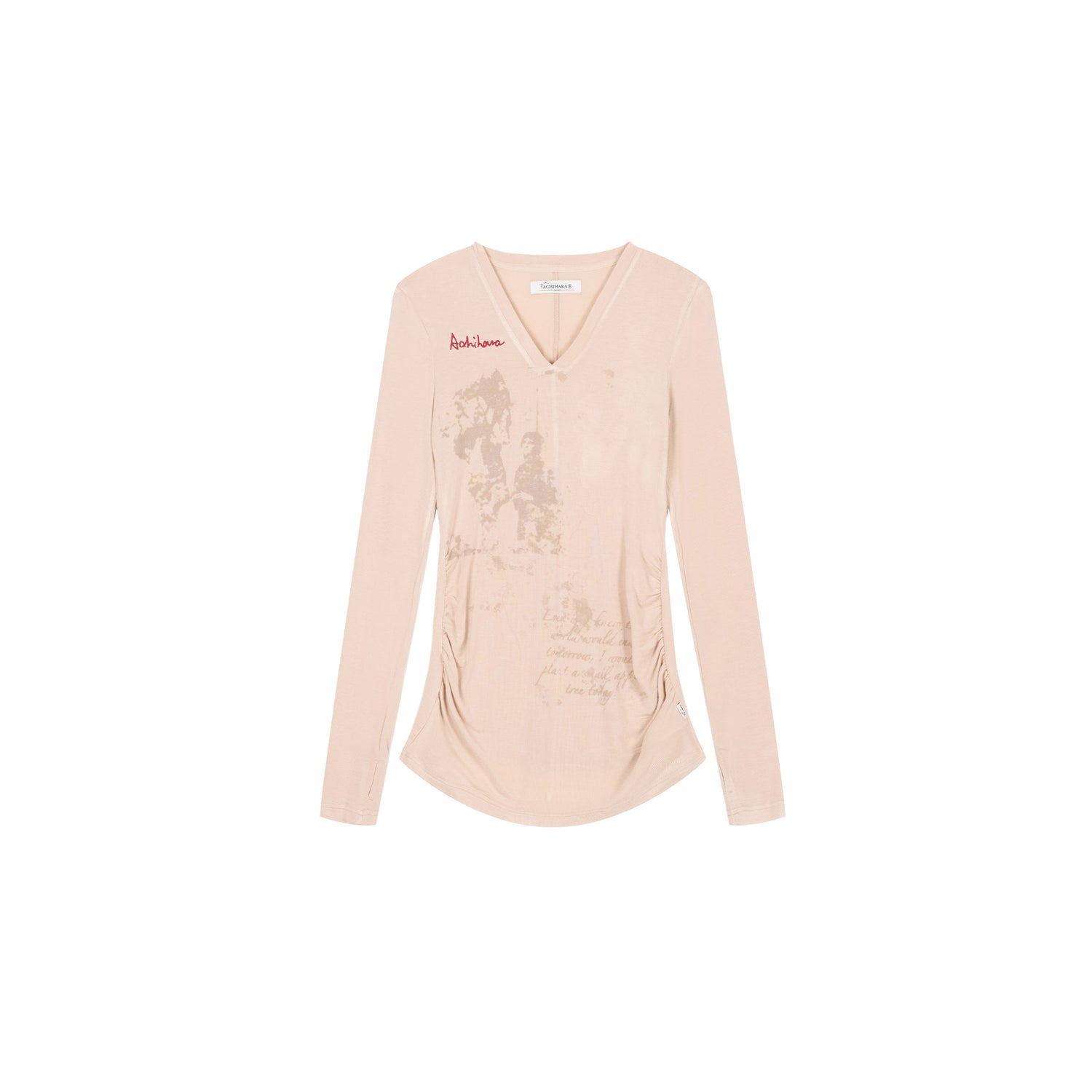 Achihara Apple Tree Twist T-Shirt Lightweight Long Sleeve Sun Protection Top
