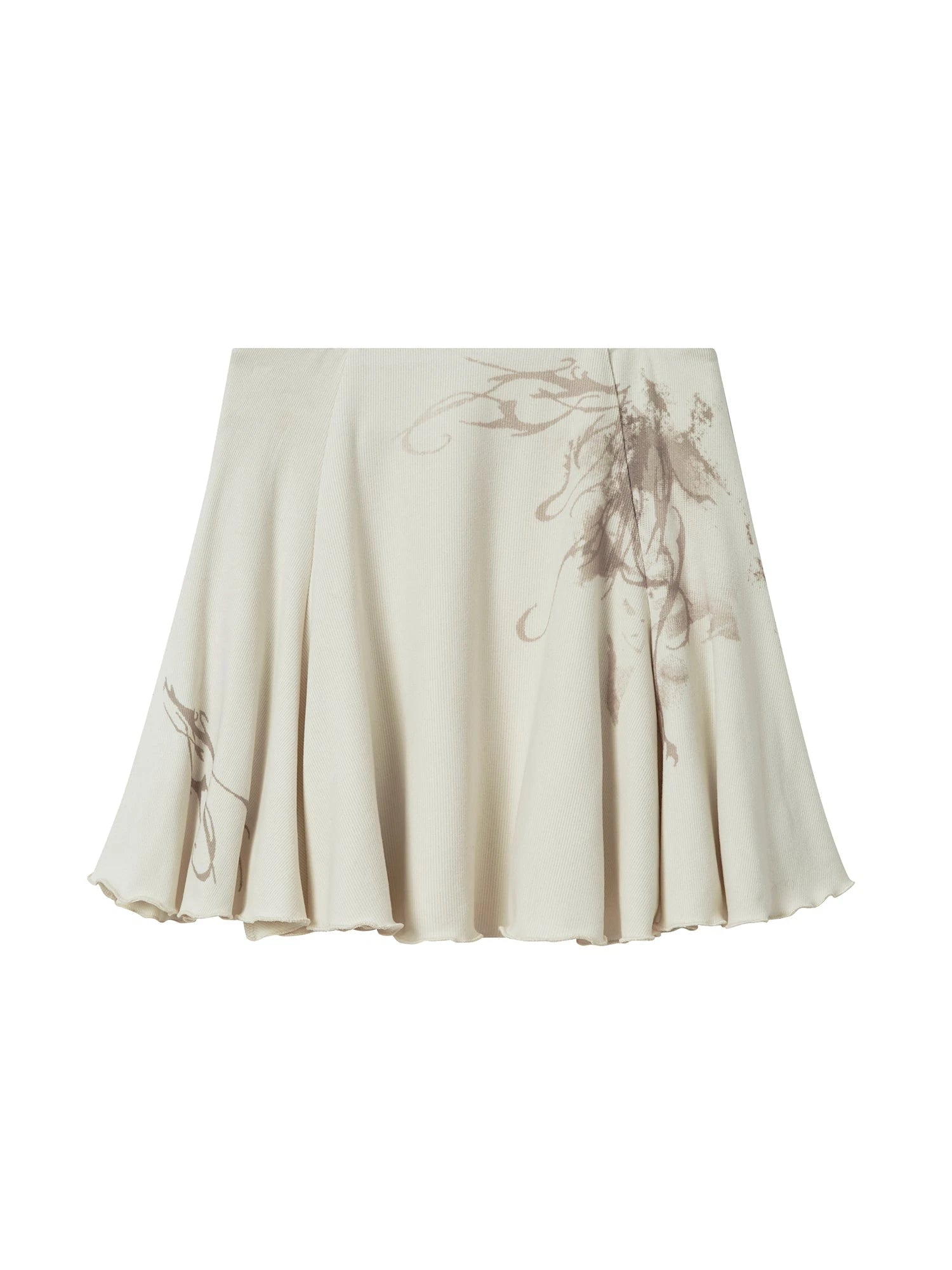 Punk Poetry Abstract Print Fur Trimmed Cardigan Set