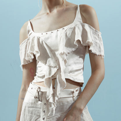 NN NORTH NODE Piscean Loom Ethereal Threads Asymmetrical Linen Set