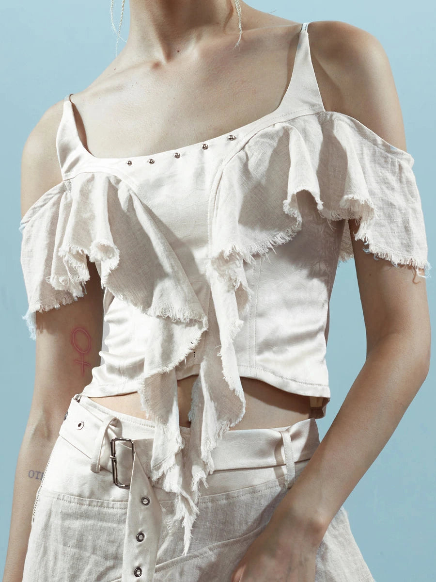 Piscean Loom Ethereal Threads Asymmetrical Linen Set